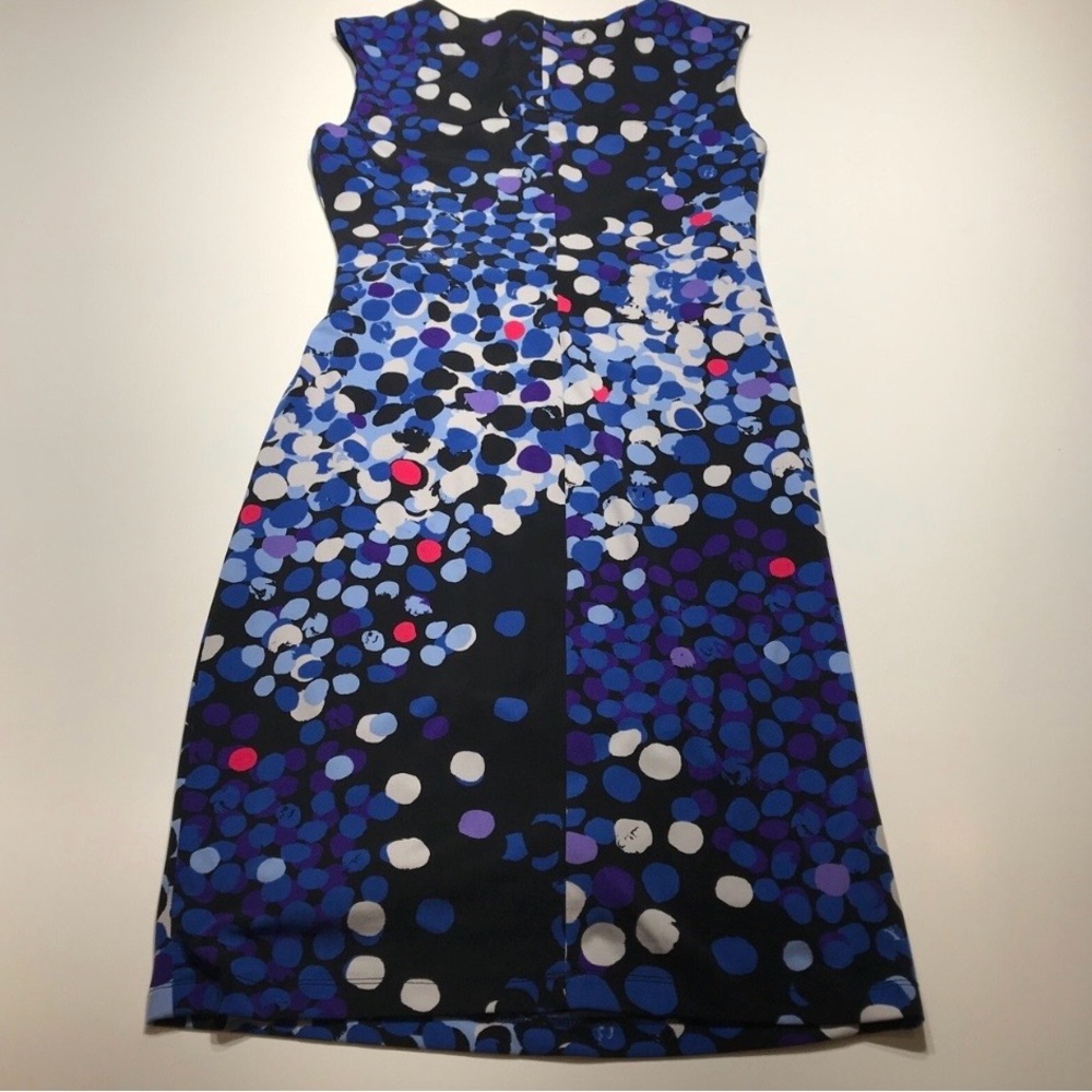 Anne Klein Elegant Polka Dot Sleeveless Dress - Picture 3 of 12